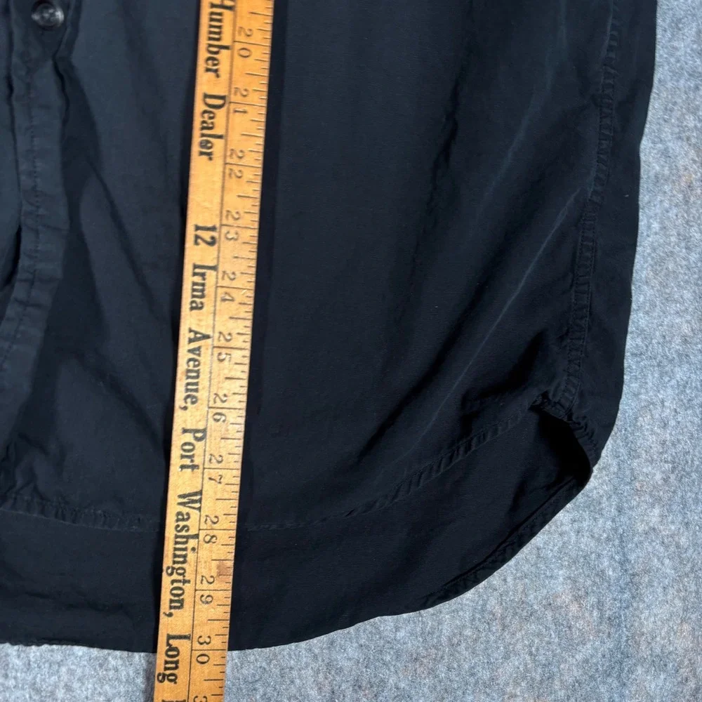 Banana Republic Utility Shirt Mens S Black 100% Cotton Long Sleeve Button Up VTG